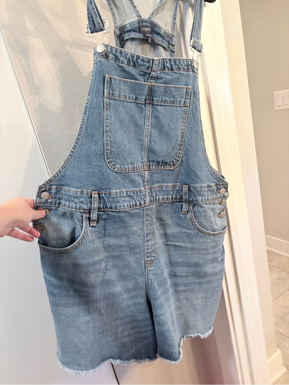 J. Crew Light Blue Denim Overall Shorts - Women's
